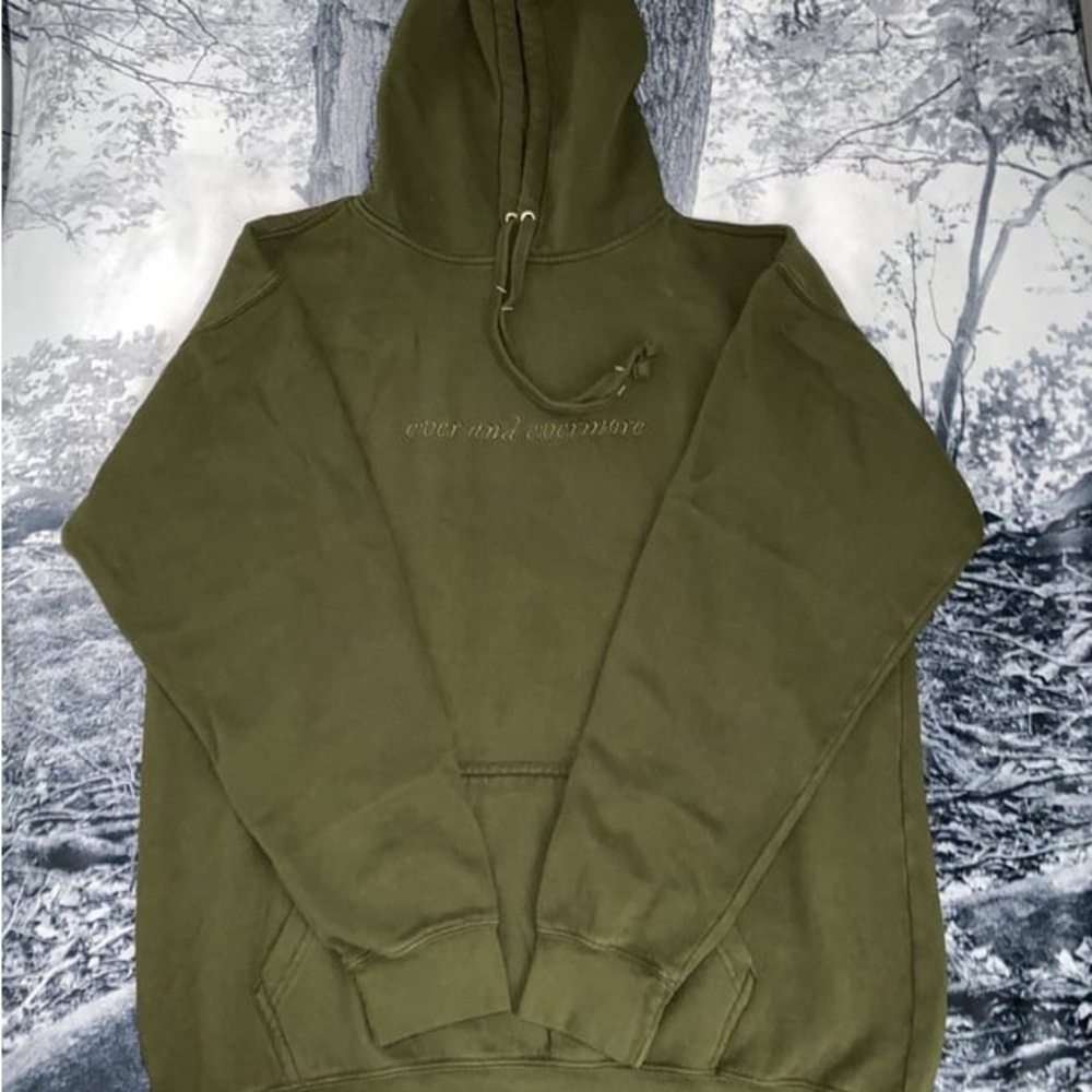 Taylor Swift Evermore Army Green Hoodie